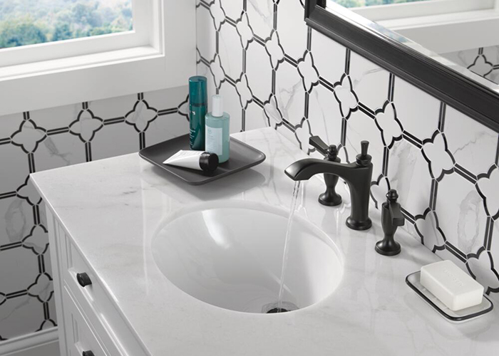 Powder Room Decorating Ideas Delta Faucet Inspired Living